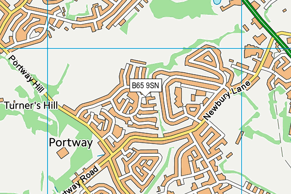 B65 9SN map - OS VectorMap District (Ordnance Survey)