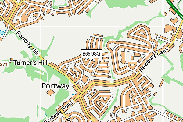 B65 9SQ map - OS VectorMap District (Ordnance Survey)