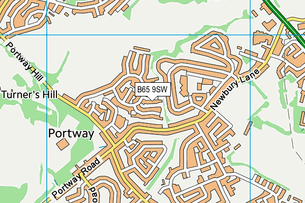 B65 9SW map - OS VectorMap District (Ordnance Survey)