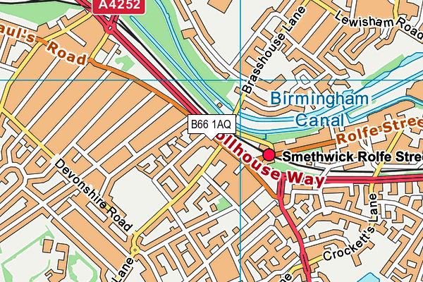 B66 1AQ map - OS VectorMap District (Ordnance Survey)