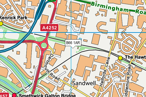 B66 1AR map - OS VectorMap District (Ordnance Survey)