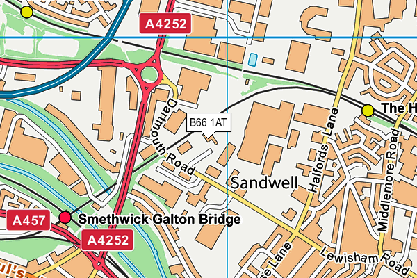 B66 1AT map - OS VectorMap District (Ordnance Survey)