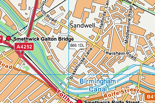 Lewisham Park map (B66 1DL) - OS VectorMap District (Ordnance Survey)