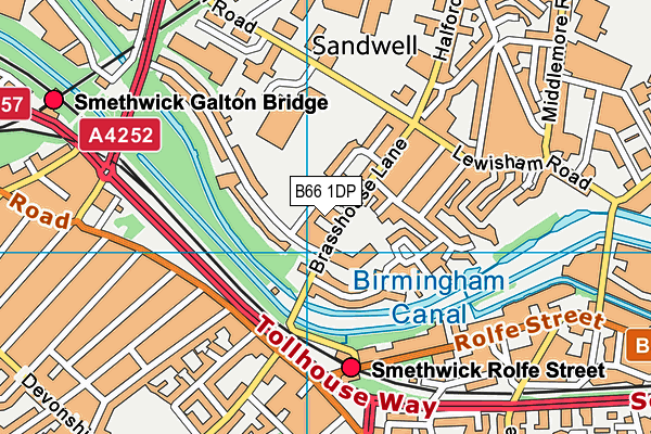 B66 1DP map - OS VectorMap District (Ordnance Survey)