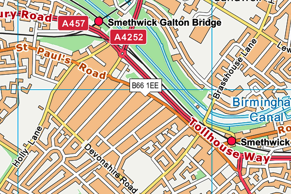 B66 1EE map - OS VectorMap District (Ordnance Survey)