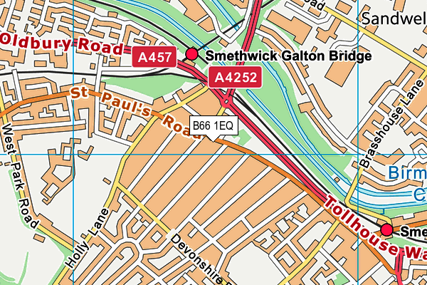 B66 1EQ map - OS VectorMap District (Ordnance Survey)