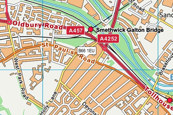 B66 1EU map - OS VectorMap District (Ordnance Survey)