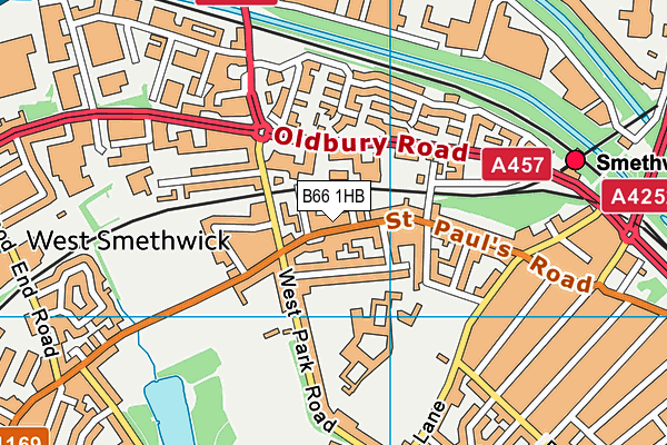 B66 1HB map - OS VectorMap District (Ordnance Survey)