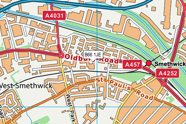 B66 1JE map - OS VectorMap District (Ordnance Survey)