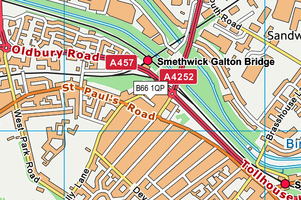 B66 1QP map - OS VectorMap District (Ordnance Survey)