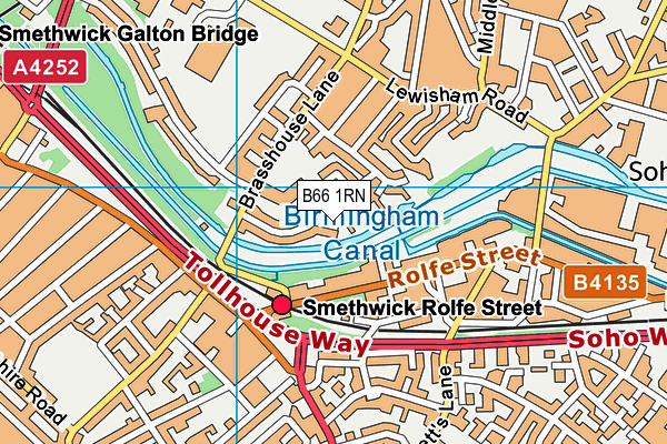 B66 1RN map - OS VectorMap District (Ordnance Survey)