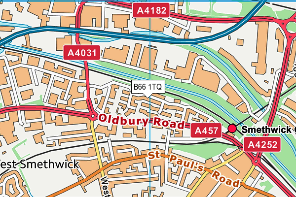 B66 1TQ map - OS VectorMap District (Ordnance Survey)