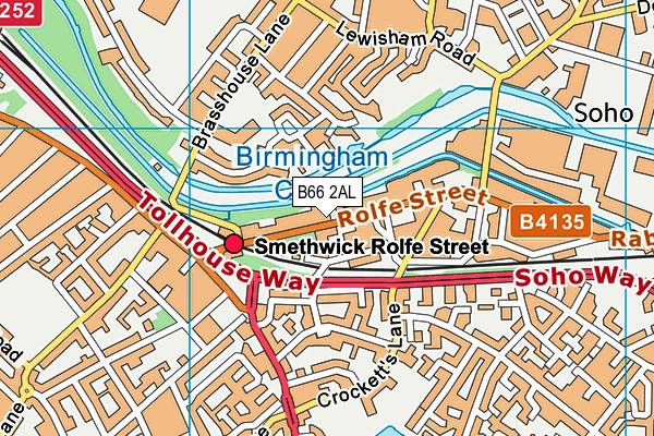 B66 2AL map - OS VectorMap District (Ordnance Survey)