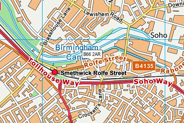 B66 2AR map - OS VectorMap District (Ordnance Survey)