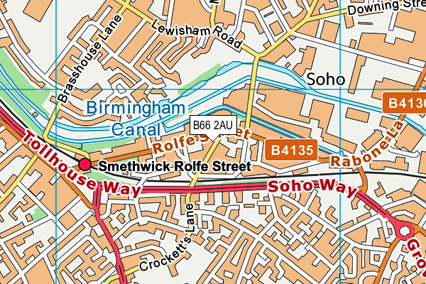 B66 2AU map - OS VectorMap District (Ordnance Survey)