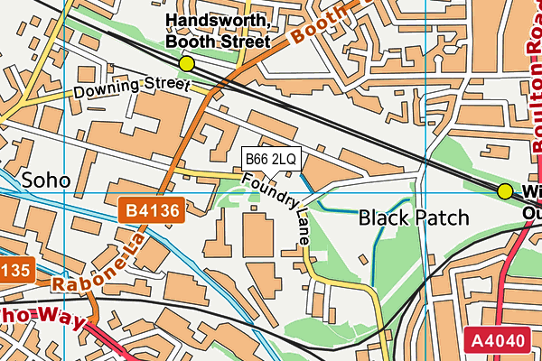 B66 2LQ map - OS VectorMap District (Ordnance Survey)