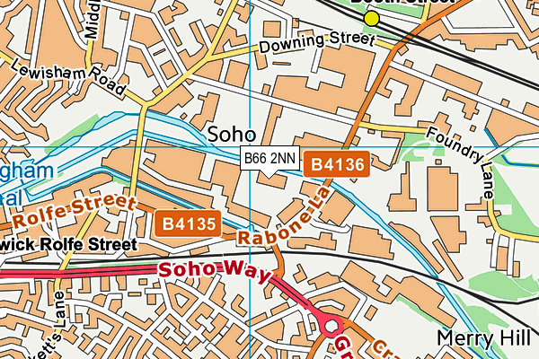 B66 2NN map - OS VectorMap District (Ordnance Survey)