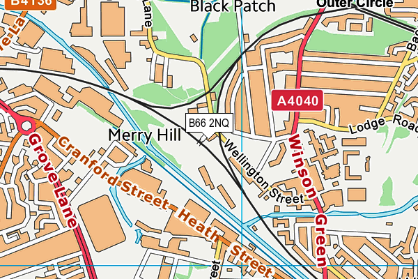 B66 2NQ map - OS VectorMap District (Ordnance Survey)