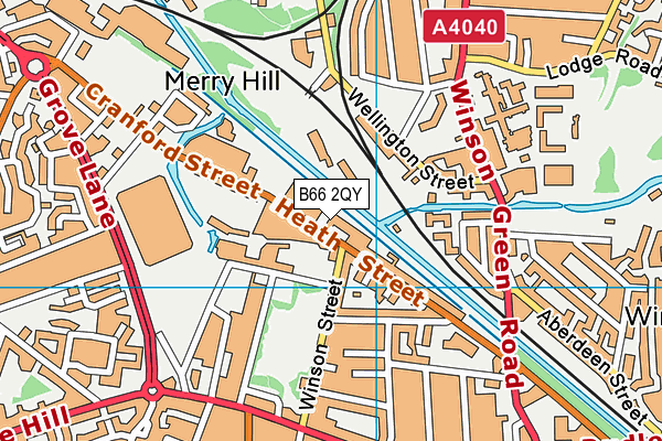 B66 2QY map - OS VectorMap District (Ordnance Survey)