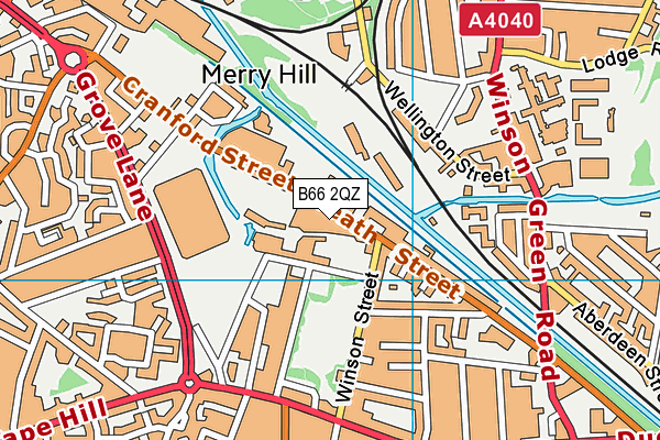 B66 2QZ map - OS VectorMap District (Ordnance Survey)