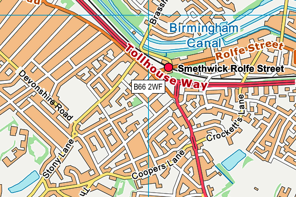 B66 2WF map - OS VectorMap District (Ordnance Survey)