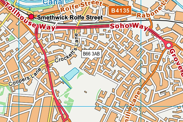 B66 3AB map - OS VectorMap District (Ordnance Survey)