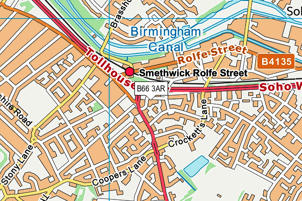 B66 3AR map - OS VectorMap District (Ordnance Survey)