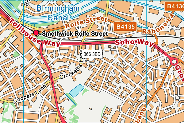 B66 3BD map - OS VectorMap District (Ordnance Survey)