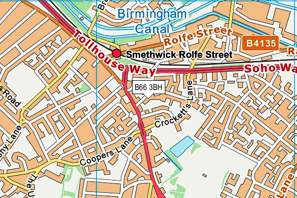 B66 3BH map - OS VectorMap District (Ordnance Survey)