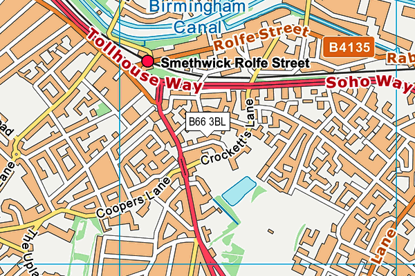 B66 3BL map - OS VectorMap District (Ordnance Survey)