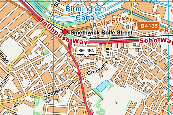 B66 3BN map - OS VectorMap District (Ordnance Survey)