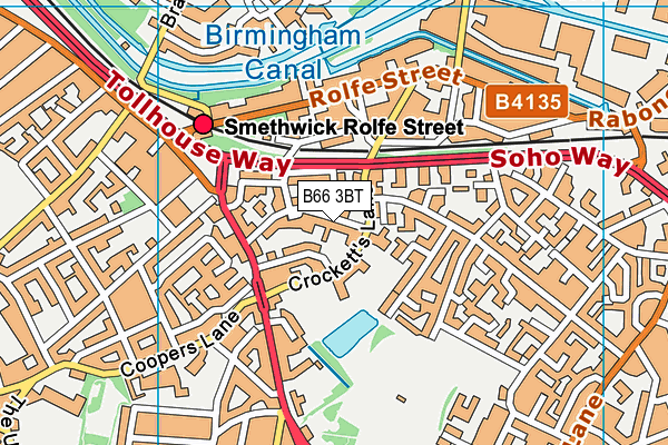 B66 3BT map - OS VectorMap District (Ordnance Survey)