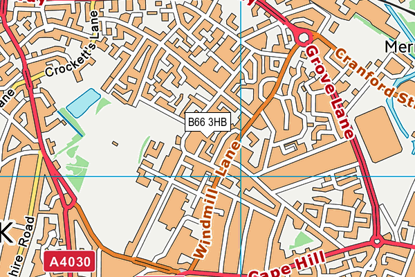 B66 3HB map - OS VectorMap District (Ordnance Survey)