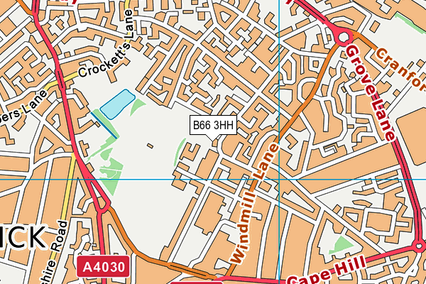 Victoria Park Primary map (B66 3HH) - OS VectorMap District (Ordnance Survey)