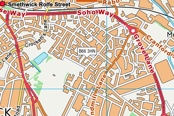 B66 3HN map - OS VectorMap District (Ordnance Survey)