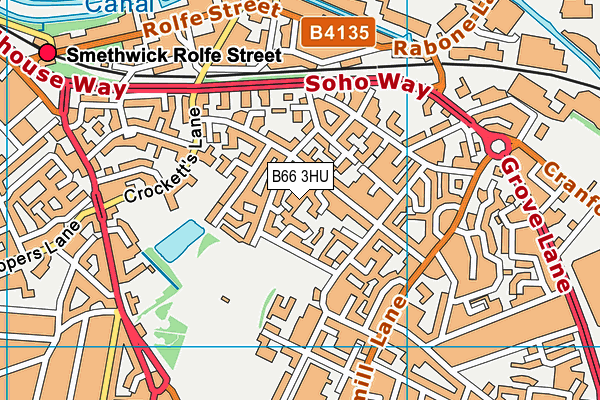 B66 3HU map - OS VectorMap District (Ordnance Survey)