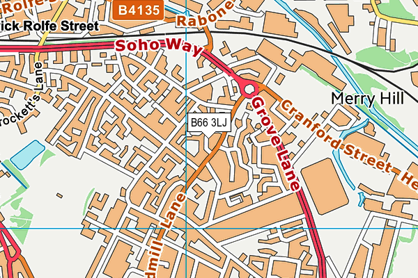 B66 3LJ map - OS VectorMap District (Ordnance Survey)