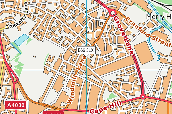 St Matthew's CofE Primary School map (B66 3LX) - OS VectorMap District (Ordnance Survey)