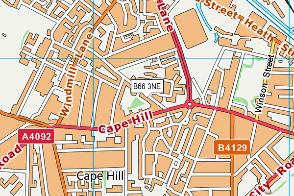 B66 3NE map - OS VectorMap District (Ordnance Survey)