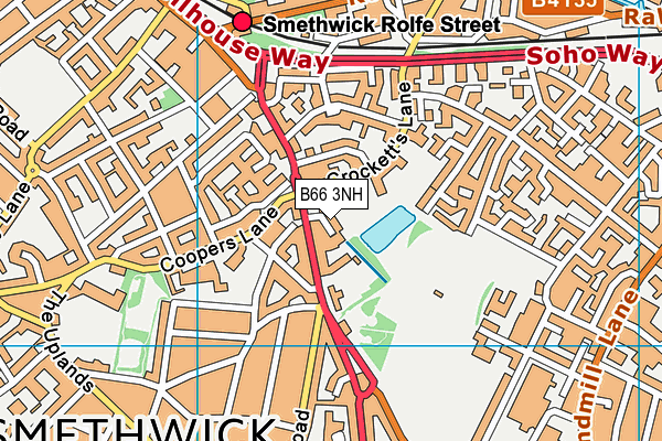 B66 3NH map - OS VectorMap District (Ordnance Survey)