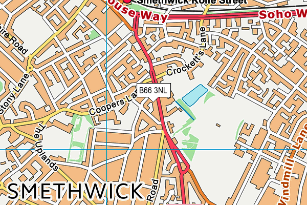 B66 3NL map - OS VectorMap District (Ordnance Survey)