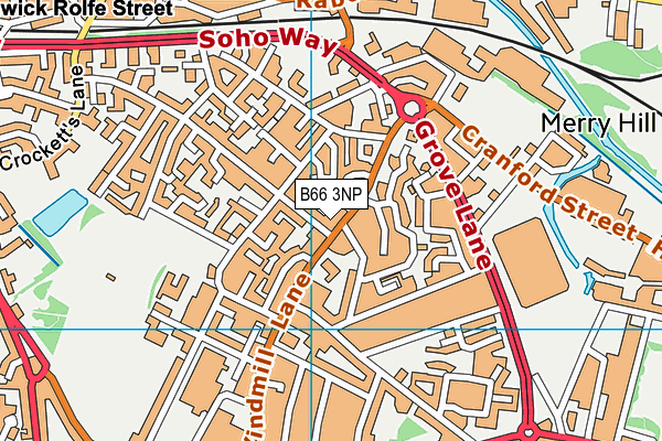 B66 3NP map - OS VectorMap District (Ordnance Survey)