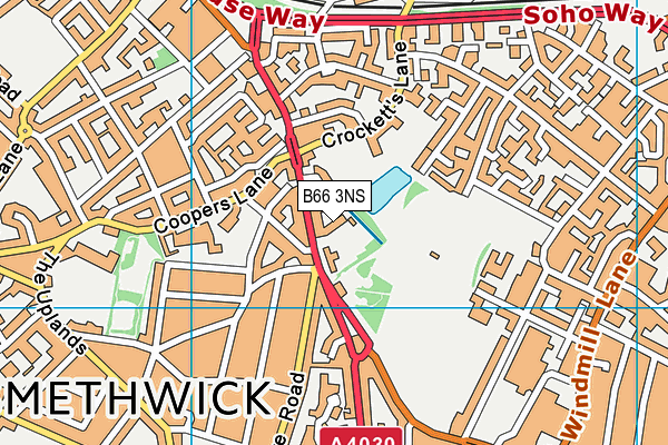 B66 3NS map - OS VectorMap District (Ordnance Survey)