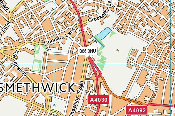 B66 3NU map - OS VectorMap District (Ordnance Survey)