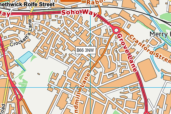 B66 3NW map - OS VectorMap District (Ordnance Survey)