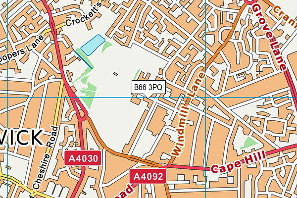 B66 3PQ map - OS VectorMap District (Ordnance Survey)