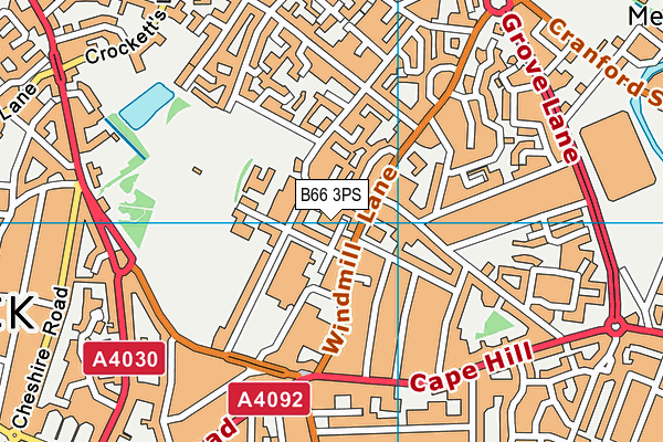 B66 3PS map - OS VectorMap District (Ordnance Survey)