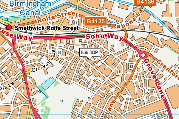 B66 3QP map - OS VectorMap District (Ordnance Survey)