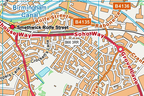 B66 3RR map - OS VectorMap District (Ordnance Survey)