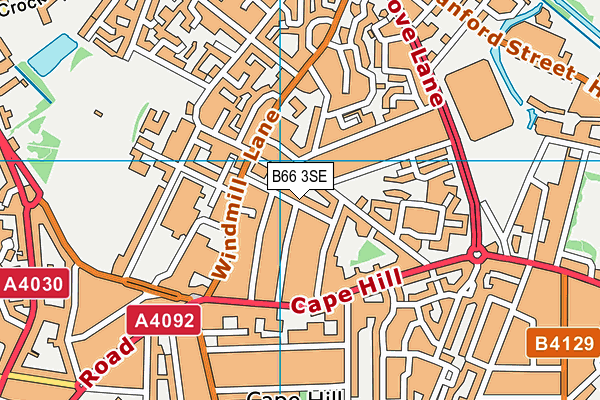 B66 3SE map - OS VectorMap District (Ordnance Survey)